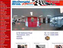Tablet Screenshot of mcdonaldbrosracing.com.au